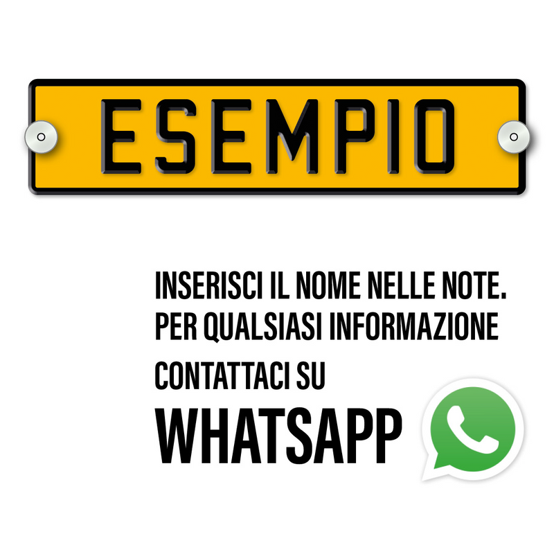 Carica immagine in Galleria Viewer, Targa camion personalizzata pressata gialla con caratteri neri e ventose