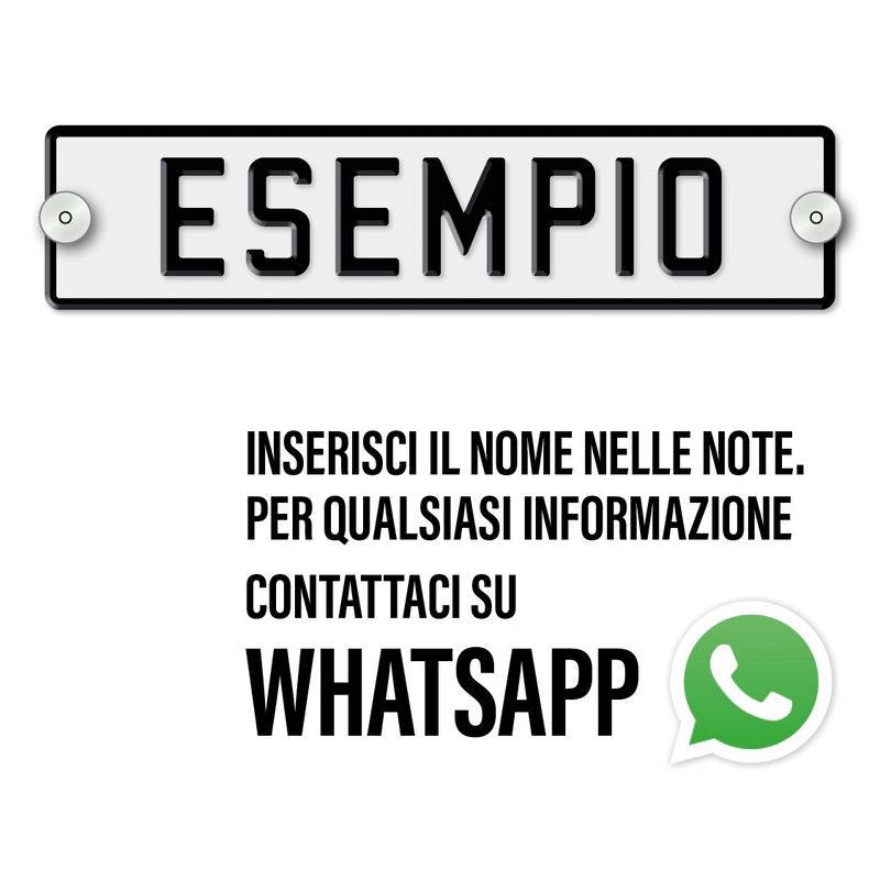 Carica immagine in Galleria Viewer, Targa camion personalizzata pressata bianca con caratteri neri e ventose