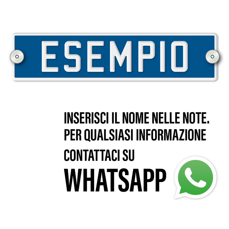 Carica immagine in Galleria Viewer, Targa camion personalizzata pressata blu con caratteri bianchi e ventose