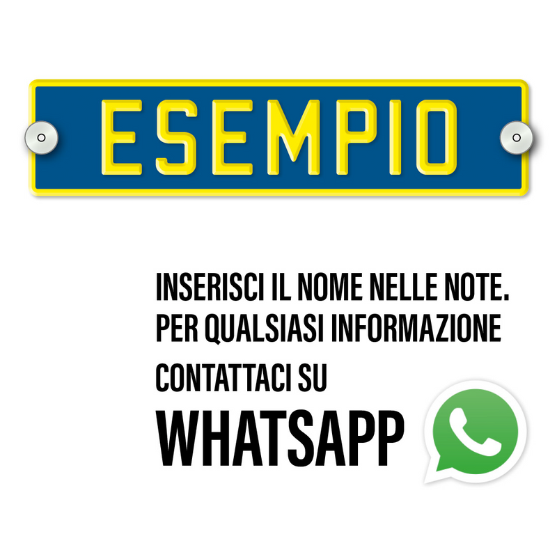 Carica immagine in Galleria Viewer, Targa camion personalizzata pressata blu con caratteri gialli e ventose