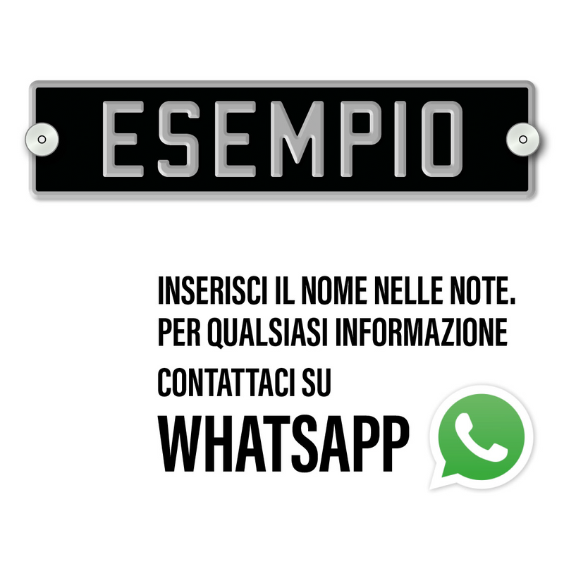 Carica immagine in Galleria Viewer, Targa camion personalizzata pressata nera con caratteri argento e ventose