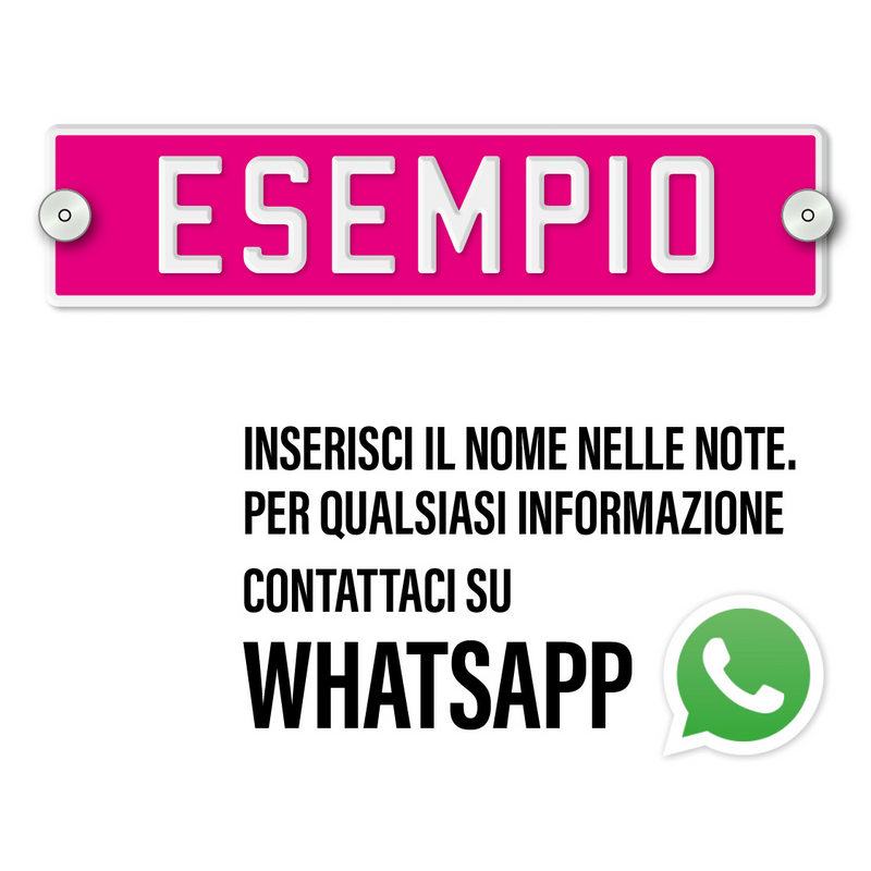 Carica immagine in Galleria Viewer, Targa camion personalizzata pressata rosa con caratteri bianchi e ventose