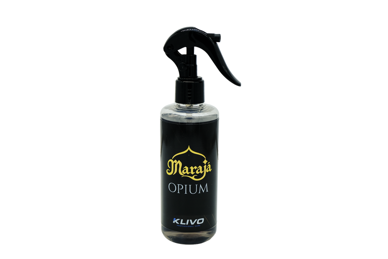 Carica immagine in Galleria Viewer, Deodorante spray Marajà Opium – flacone con erogatore a trigger e liquido trasparente, vista frontale
