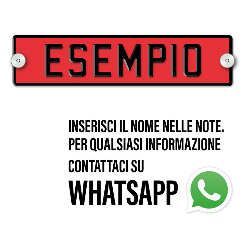 Carica immagine in Galleria Viewer, Targa camion personalizzata pressata rossa con caratteri neri e ventose

