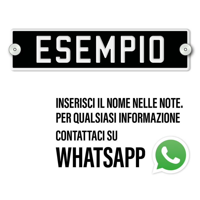Carica immagine in Galleria Viewer, Targa camion personalizzata pressata nera con caratteri bianchi e ventose
