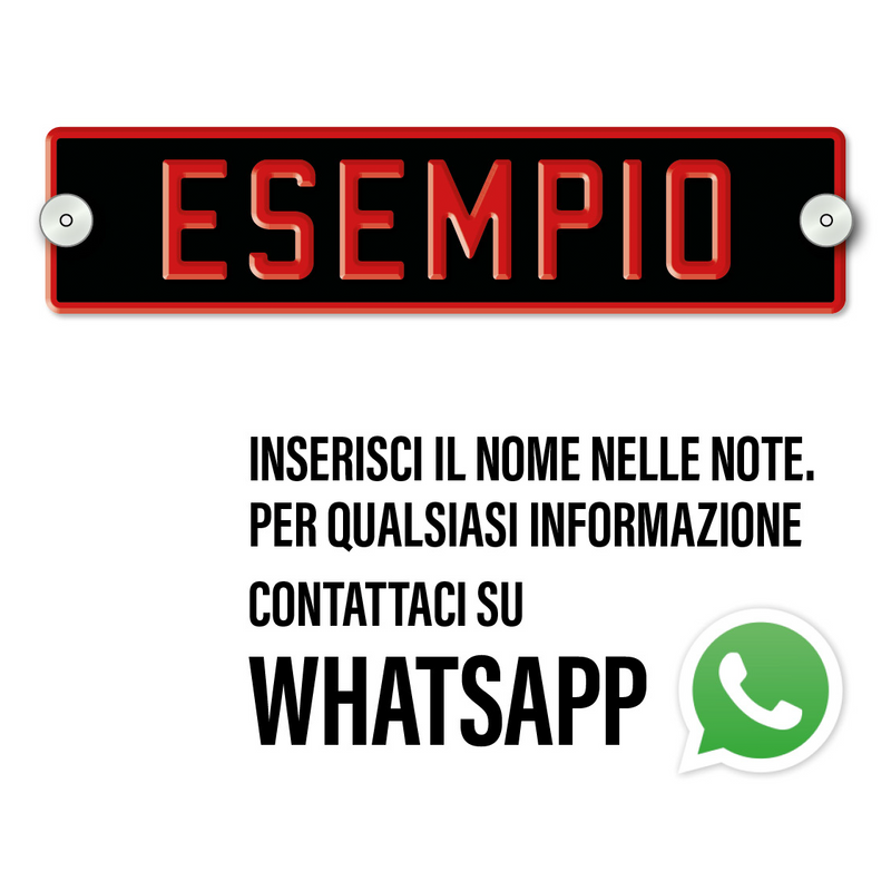 Carica immagine in Galleria Viewer, Targa camion personalizzata pressata nera con caratteri rossi e ventose
