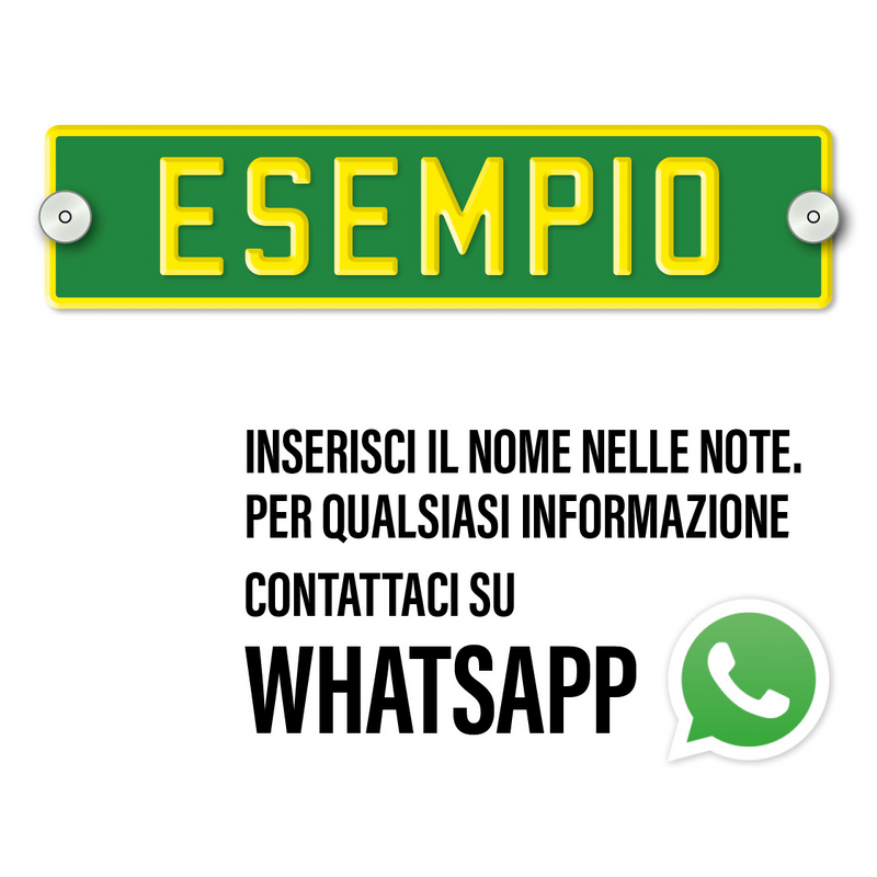 Carica immagine in Galleria Viewer, Targa camion personalizzata pressata verde con caratteri gialli e ventose
