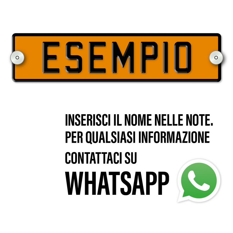 Carica immagine in Galleria Viewer, Targa camion personalizzata pressata arancio con caratteri neri e ventose
