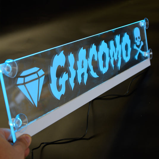 TARGA - PLEXI - TRASPARENTE - RGB - USB A