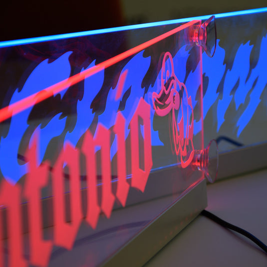 TARGA - PLEXI - TRASPARENTE - RGB - USB A